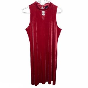 NWT Worthington Red Velvet Short Sleeve Dress